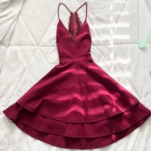 Windsor Burgundy Skater Dress